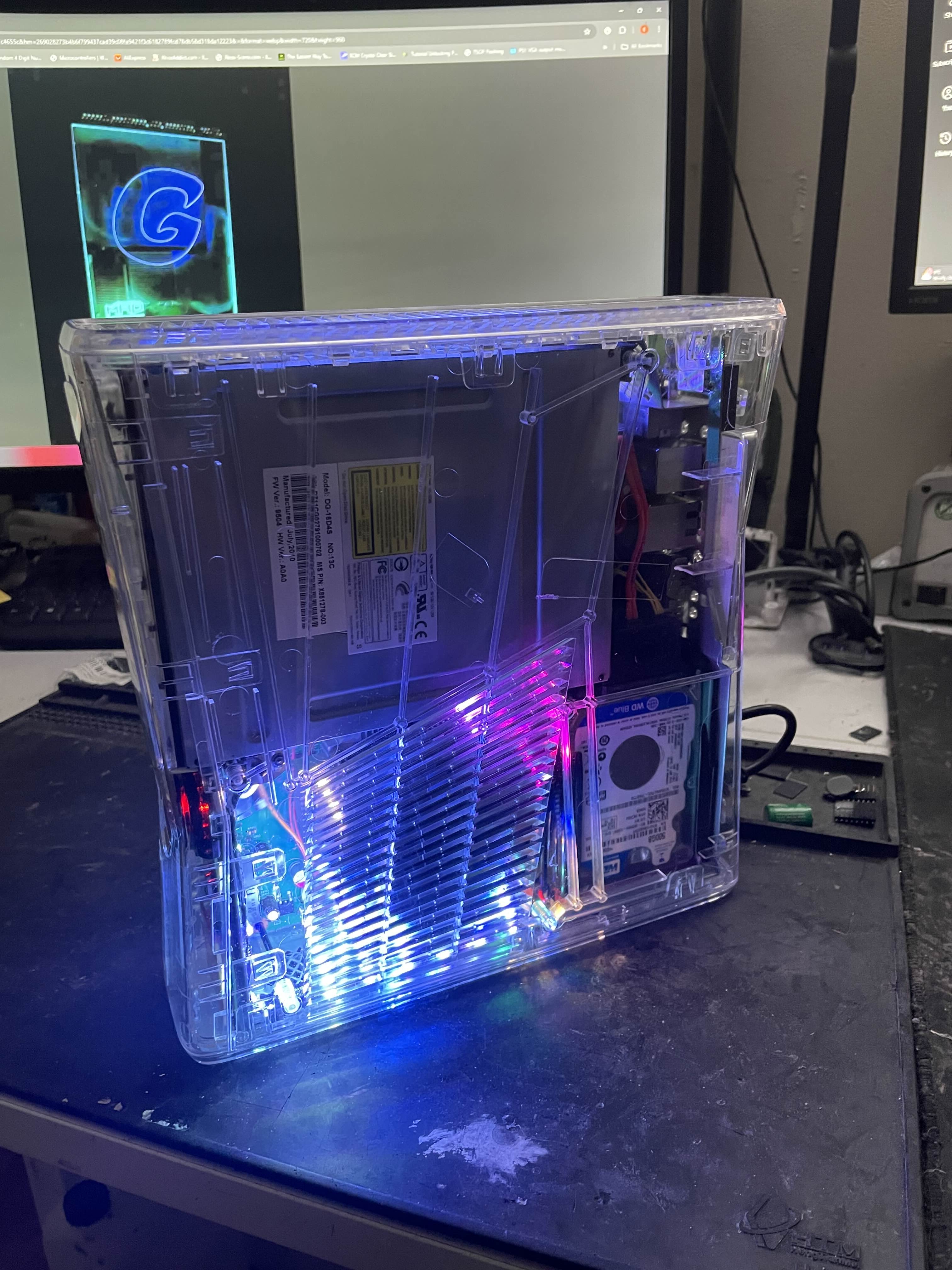 Clear case Xbox 360 slim