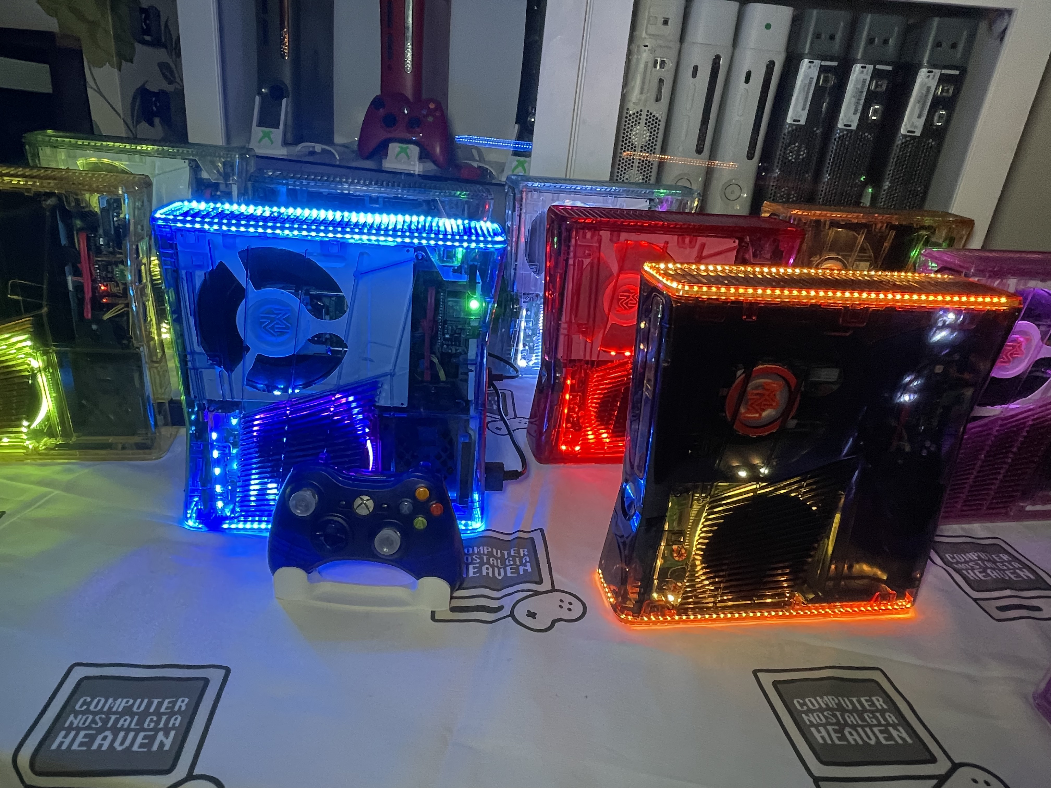 pre-built custom Clear Xbox 360 Slim Free shipping UK, USA  & Canada