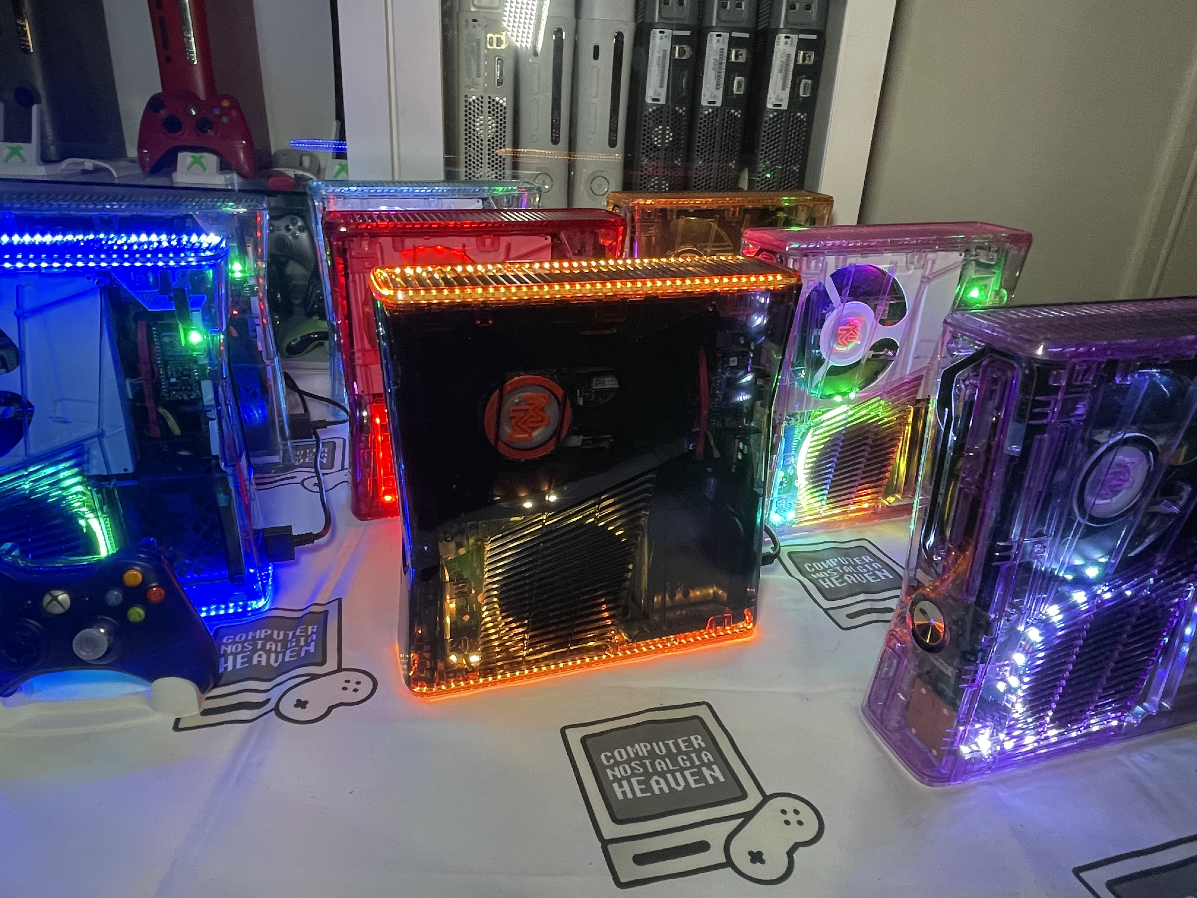 Build your own Clear case Xbox 360 Slim Free uk usa shipping